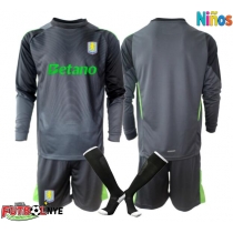Camiseta Aston Villa Portero Primera Equipación para niños 2025-26 manga larga (+ pantalones cortos)
